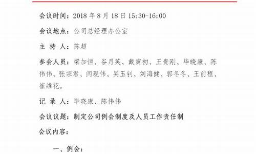 公司会议纪要范文6篇_公司会议纪要范文6