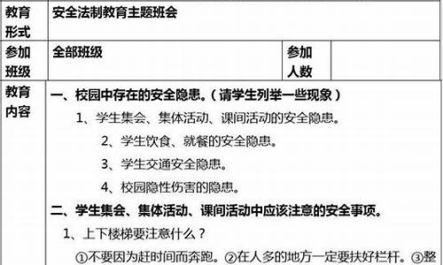 主题班会教案小学_预防校园欺凌主题班会教案小学